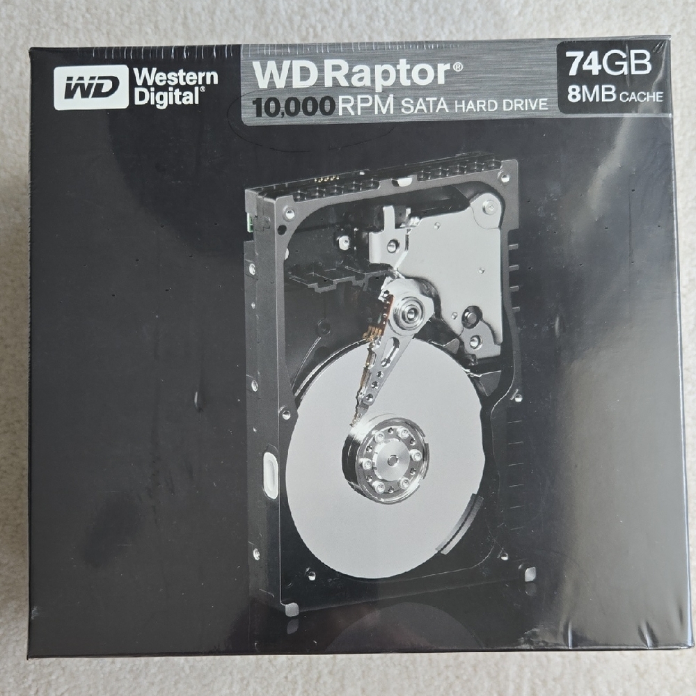 Western Digital Raptor 10,000 RPM Fast SATA Hard Drive 74GB (NEW IN BOX)